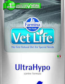 Farmina Vet Life UltraHypo 12kg Ξηρά Τροφή χωρίς Γλουτένη για Ενήλικους Σκύλους με Ψάρια
