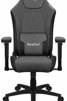 Aerocool Crown AeroWeave Υφασμάτινη Καρέκλα Gaming με Ρυθμιζόμενα Μπράτσα Ash Black
