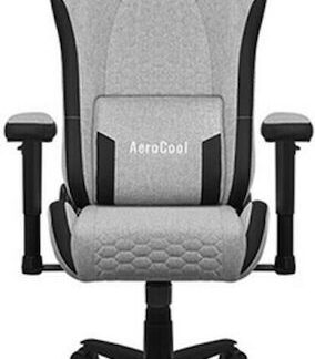 Aerocool CROWNASHGR  Ergonomic Gaming Chair  Adjustable Cushions  AeroWeave Technology  Grey