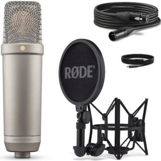 Rode NT1 5th Generation Πυκνωτικό Μικρόφωνο με Καλώδιο XLR / USB Shock Mounted για Φωνητικά σε Ασημί Χρώμα