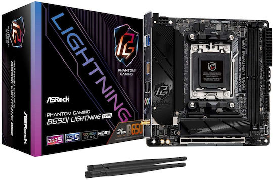 ASRock B650I Lightning WiFi Motherboard Mini ITX με AMD AM5 Socket