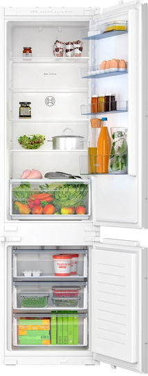 Bosch Εντοιχιζόμενος Ψυγειοκαταψύκτης 290lt NoFrost Υ193.5xΠ54.1xΒ54.8εκ. Λευκός KIN96NSE0