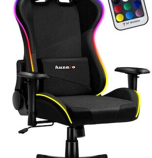 Huzaro Force 6.2 Mesh Υφασμάτινη Καρέκλα Gaming με Ρυθμιζόμενα Μπράτσα και RGB Φωτισμό Μαύρη