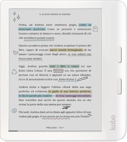 Kobo eBook-Reader eBookReader Libra Colour white (N428-KU-WH-K-CK) (N428KUWHKCK)