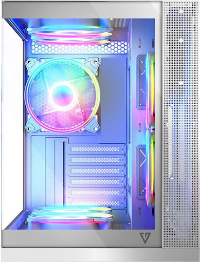 Modecom Panorama ARGB 3F Gaming Midi Tower Κουτί Υπολογιστή με Πλαϊνό Παράθυρο Λευκό - Image 4