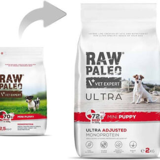 RAW PALEO Ultra Mini Puppy Beef - dry food for puppies of small breeds - 8 kg