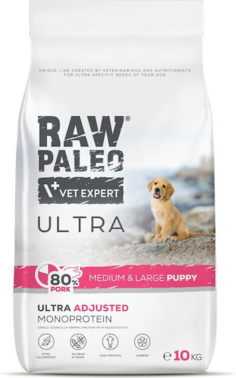 VetExpert 10kg Ξηρά Τροφή χωρίς Σιτηρά για Κουτάβια Μεσαίων & Μεγαλόσωμων Φυλών με Χοιρινό