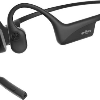 SHOKZ OpenComm2 UC 2025 Upgrade Wireless Bluetooth Bone Conduction Videoconferencing Headset with USB-C Charging Port and USB-A adapter | 16 Hr Talk Time  29m Wireless Range  1 Hr Charge Time | Includes Noise Cancelling Boom Mic and Dongle  Black