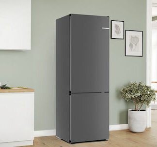 Bosch Ψυγειοκαταψύκτης 440lt Total NoFrost Υ203xΠ70xΒ66.7εκ. Γκρι KGN49OCAF