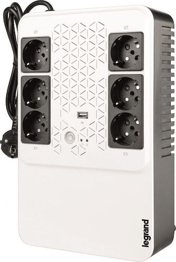 Legrand Keor Multiplug UPS Line-Interactive 600VA 360W με 6 Schuko Πρίζες