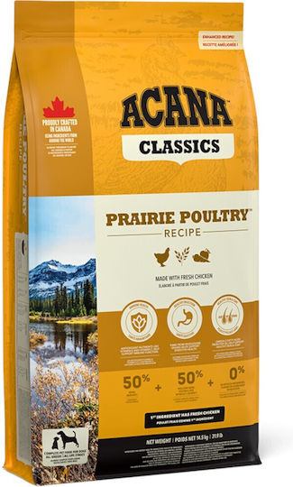 Acana Prairie Poultry 14.5kg Ξηρά Τροφή Σκύλων χωρίς Σιτηρά & Γλουτένη με Πουλερικά
