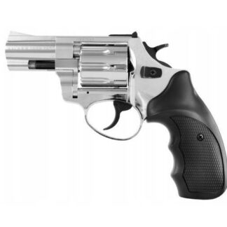 ZORAKI R1-K6L BAS alarm signal blank firing revolver, 2.5" barrel, .22 Long Blank caliber, chrome flash (R1256MNP-BAS)