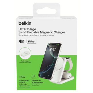 Belkin Ασύρματος Φορτιστής Qi2 25W Λευκός (UltraCharge)