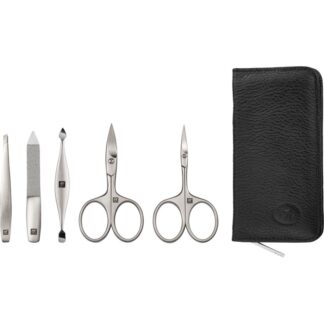 Zwilling PREMIUM zip fastener leather case, black, 5 pcs.