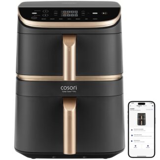 Cosori Turbo Tower Pro Smart Single 10.8 L Stand-alone 2630 W Hot air fryer Black  Gold