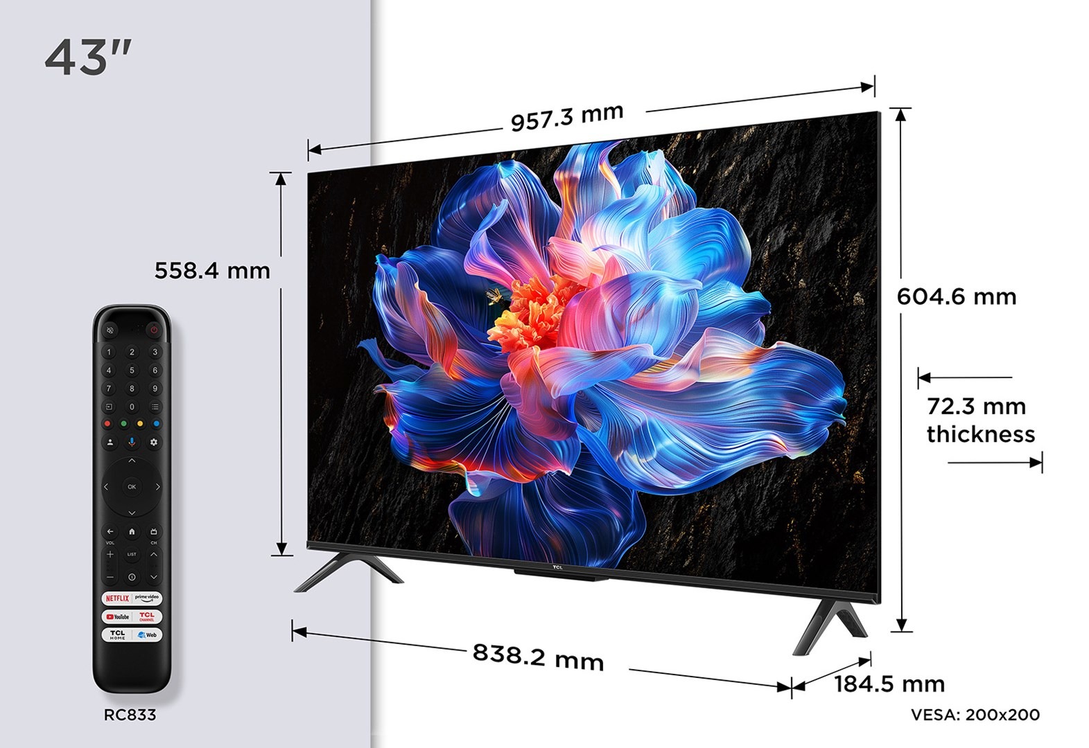 TCL V6C 43V6C TV 109.2 cm (43 ) 4K Ultra HD Smart TV Wi-Fi Metallic 260 cd/m2 - Image 12