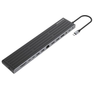 DOCKING STATION 14-in-1 USB 3.2 Gen 1, 2x HDMI, DP, GbE LAN, 3x USB-A 5Gbps, 2x USB-C 5Gbp