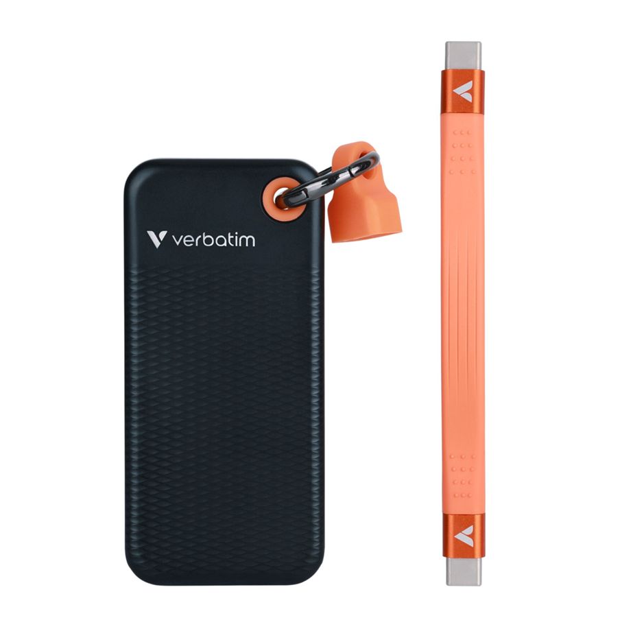 verbatim Pocket SSD USB 3.2 1TB Black/Orange 32193 - Image 3