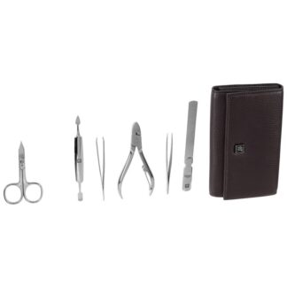 Zwilling CLASSIC snap fastener leather case, purple, 7 pcs.