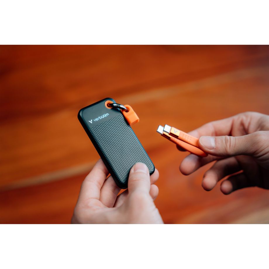 verbatim Pocket SSD USB 3.2 1TB Black/Orange 32193 - Image 5