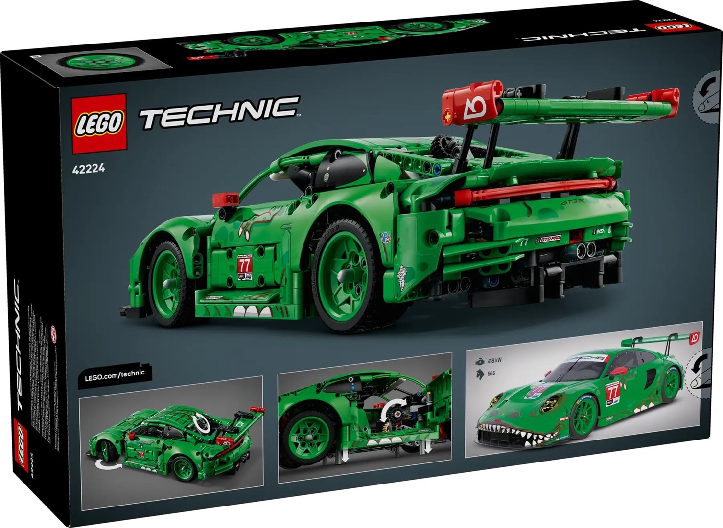 LEGO TECHNIC 42224 Porsche 911 GT3 R REXY AO Racing Car - Image 9