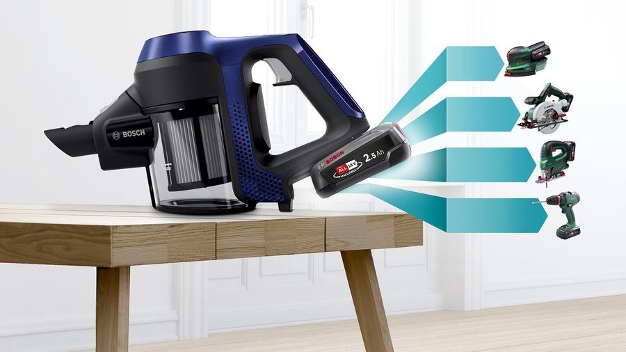 Bosch Serie 6 BBS611MAT stick vacuum/electric broom 2-in-1 stick vacuum Battery Dry Bagless 0.3 L Blue 2.5 Ah - Image 3