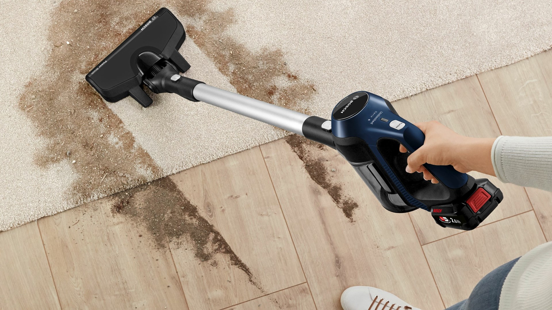 Bosch Serie 6 BBS611MAT stick vacuum/electric broom 2-in-1 stick vacuum Battery Dry Bagless 0.3 L Blue 2.5 Ah - Image 8