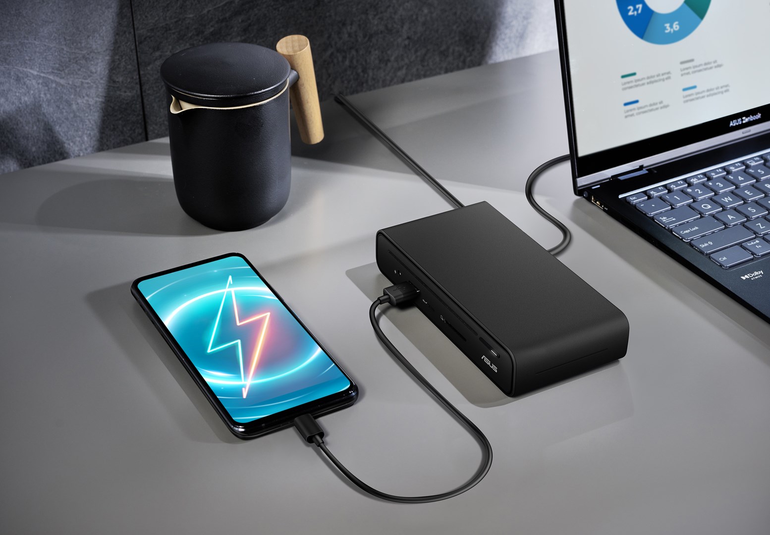 ASUS Triple Display USB-C Dock Duo DC301 Wired Black - Image 5