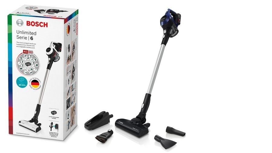 Bosch Serie 6 BBS611MAT stick vacuum/electric broom 2-in-1 stick vacuum Battery Dry Bagless 0.3 L Blue 2.5 Ah - Image 4