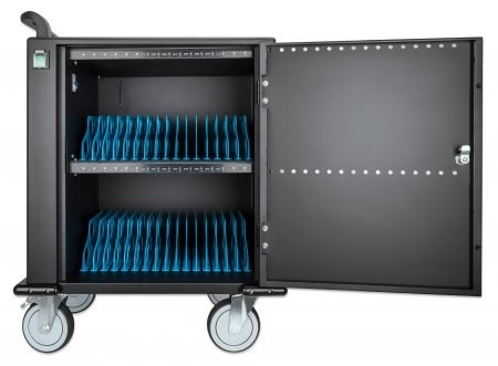 Manhattan iPad to 13 MacBook Air to 13 & Chromebook to 14 32-bay Charging Trolley/Cart via USB-C Also other tablets/smartphones (with device to USB-C cable) Bays 330x22x235mm Device charging cables not included (suggest USB-C cable 354868) Cab - Image 6