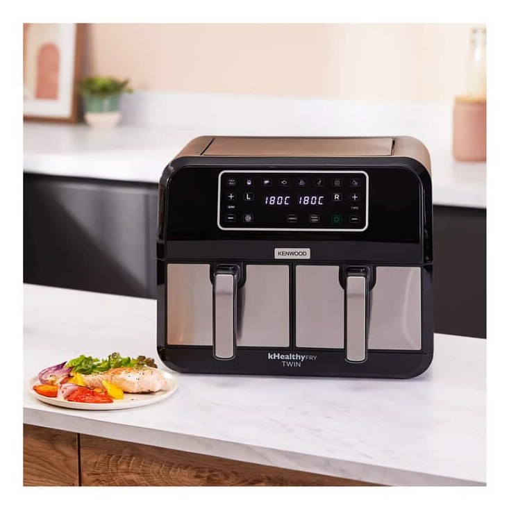 Kenwood HFM20.000MB fryer Double 8 L Stand-alone 1700 W Hot air fryer Black - Image 6