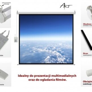 Electric screen 100 inches FS-100 4:3 203x152 cm with remote control