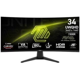 MSI Monitor 34  MAG 346CQ 34Â  UWQHD 180Hz