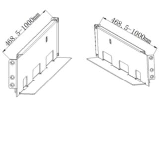 KIT 2 STAFFE DI SUPPORTO UPS RACK (EL-RAILKIT)