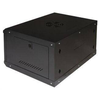 ARMADIO RACK 19" 6U LINK SERIE LIGHT COLORE NERO CON PORTA VETRO (AxPxL) MM 300X400X530 RI