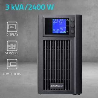 Pure Sine Wave UPS 3kVA 2400W AVR LCD