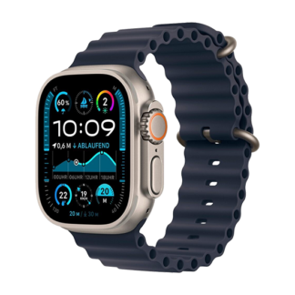 Watch Apple Watch Ultra 2 LTE (2024) 49mm Black Titanium Case with Trail Loop M/L - Navy