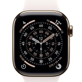 Watch Series 11 GPS + Cellular 46mm Gold Titanium Case with Light Blush Sport Band - M/L